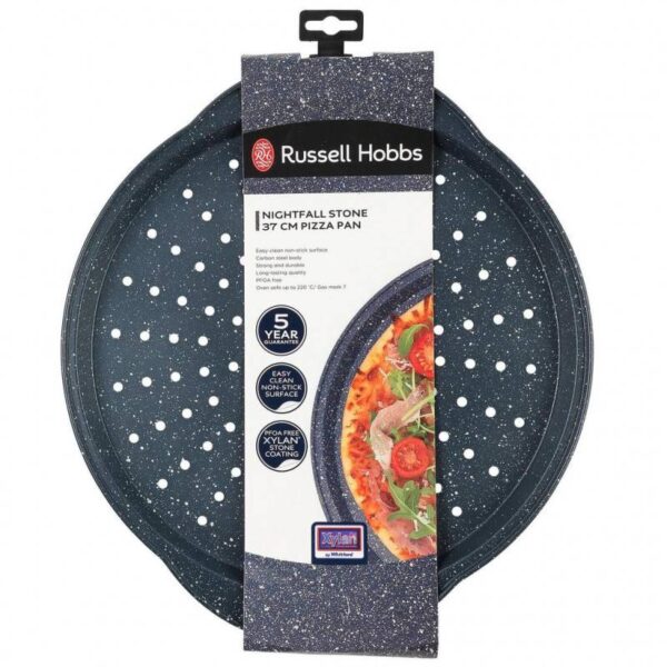 Тава за пица Russell Hobbs Nightfall RH01003EU7, 37 см, Мраморно покритие, Без PFOA, Сив - Potrebno