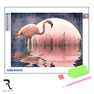 Диамантена мозайка – гоблен, 30х40см, Фламинго