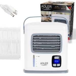 Въздушен охладител 3в1 Adler AD 7919, 50W, 2 скорости, Таймер 12ч, 500 мл, 50 dB, USB,Бял - Potrebno