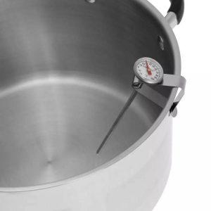 Кухненски термометър Kinghoff KH 3696, 14 см, Щипка за закрепване, -20 до 100C, Инокс - Potrebno