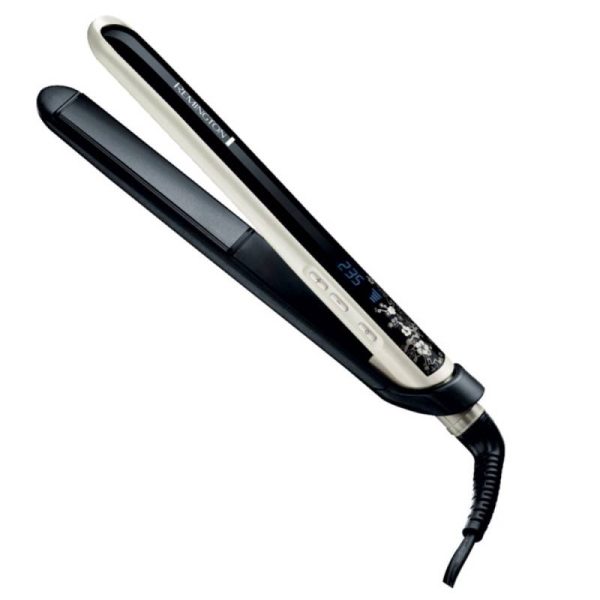 Преса за коса Remington S9500, 235 C, Бързо загряване, Контрол на темп., LCD екран, Черен/бял - Potrebno
