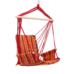 Бразилски градински хамак с подлакътници - тип висящ стол Rila Crafts, До 100 кг, Разноцветен