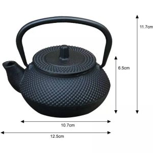 Чугунен чайник Kinghoff KH 1817, 300 ml, Филтър, Индукция, Черен - Potrebno
