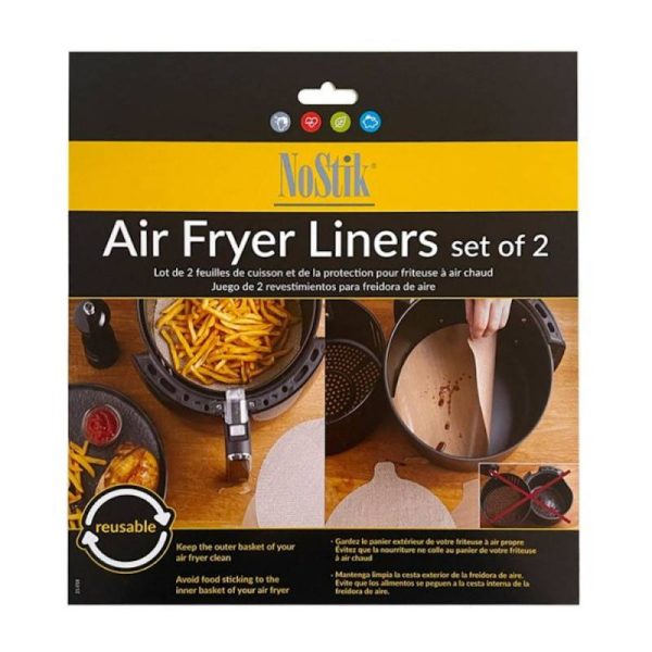 Комплект подложки за Air Fryer NoStik 1EEE774, 2 бр, 23.5/25.5 см, За многократна употреба, Бежов - Potrebno