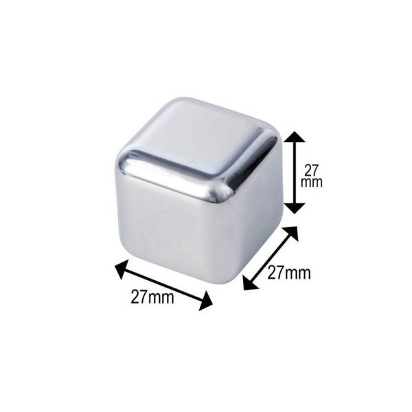 Стоманени кубчета за лед с щипки и поставка Klausberg KB 7651, 8 бр, Многократна употреба, Инокс - Potrebno