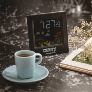 Метеорологична станция Camry CR 1166, Прогноза за времето, Календар, Влагомер, Часовник, LCD екран, ЧеренX` - Potrebno